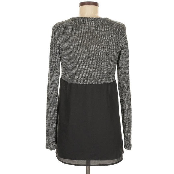 Lucky Brand Black & Grey Mesh Crew Neck Sweater - Picture 3 of 5